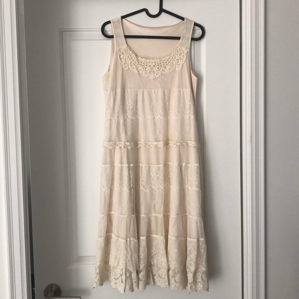 Cream color lace dress